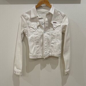 Hudson Jeans Women's White Denim Jacket